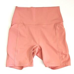 Uniqlo Pink High Waist AIRism Soft Biker Shorts